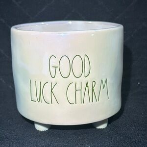 Rae Dunn Good Luck Charm 4” Iridescent Planter~NWOT!